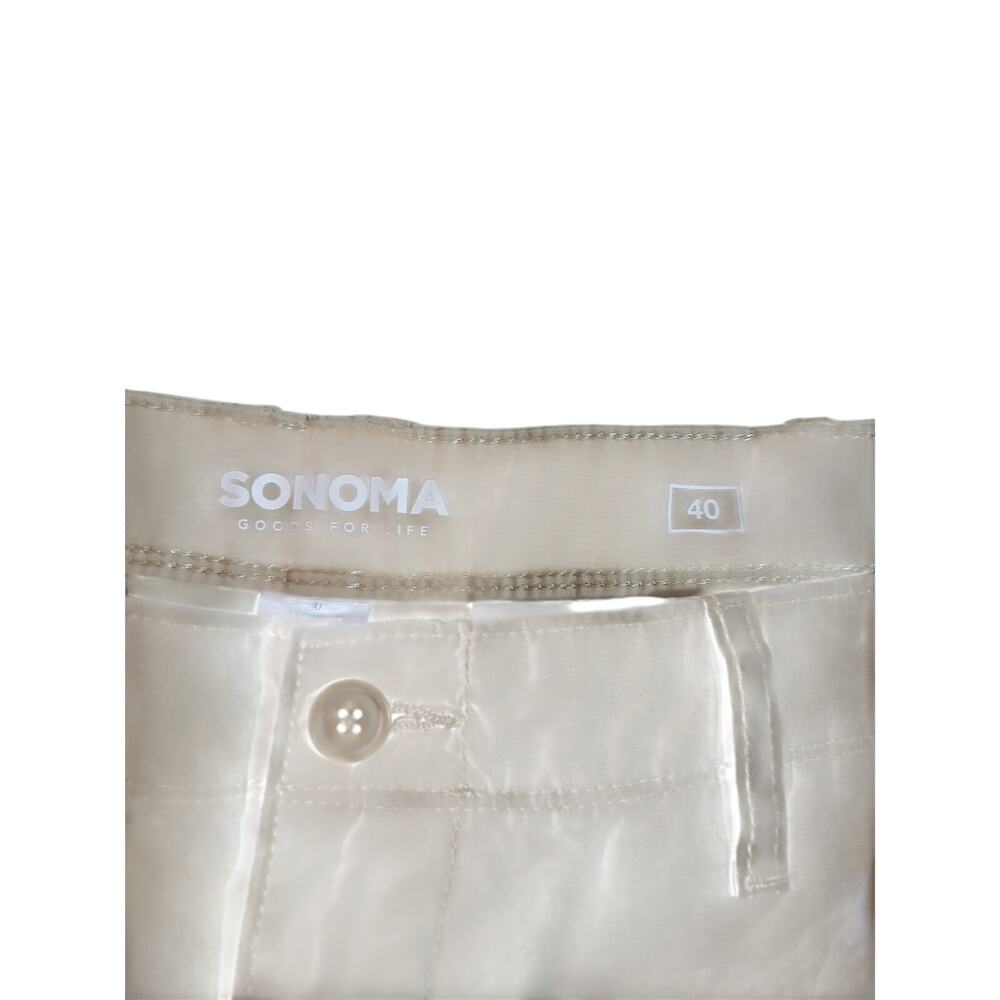 Sonoma Men's Cargo Shorts Size 40 Khaki 100 Cott - Picture 3 of 8